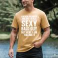Bald Guy Art For Men Dad Sexy Bald People Bald Man Men's Comfort Colors T-Shirt Mustard