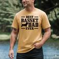 Basset Dad Dog Papa Basset Hound Men Men's Comfort Colors T-Shirt Mustard