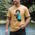 Bernedoodle I Love Dad Tattoo Apparel Dog Dad Dads Men's Comfort Colors T-Shirt Mustard