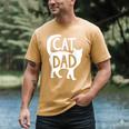 Best Cat Dad Fathers Day Men Kitty Daddy Papa Christmas Meow Men's Comfort Colors T-Shirt Mustard