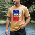 Best Haitian Dad Ever Haiti Daddy Father's Day Men's Comfort Colors T-Shirt Mustard