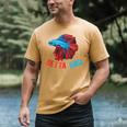 Betta Dad Betta Fish Lover Betta Fish Dad Betta Fish Boy Men's Comfort Colors T-Shirt Mustard