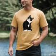 Boss Tuxedo Cat Lovers Tee Shirt For Mom Dad Men's Comfort Colors T-Shirt Mustard