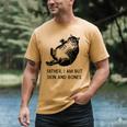 Cat Father I Am But Skin And Bones Cat Dad Meme Humor Men's Comfort Colors T-Shirt Mustard