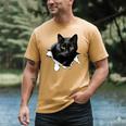 Cat Torn Cloth For Cat Lover Cat Dad Cat Mom Men's Comfort Colors T-Shirt Mustard