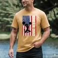 Cheer Dad American Flag Cheerleader Support Men's Comfort Colors T-Shirt Mustard