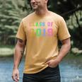 Class Of 2019 High School Graduation Date Graduate Men's Comfort Colors T-Shirt Mustard
