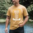 Class Of 2025 Senior Graduation Cross Quote Faith In God Men's Comfort Colors T-Shirt Mustard