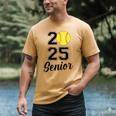 Class Of 2025 Softball Senior Graduation Graduate Women Men's Comfort Colors T-Shirt Mustard
