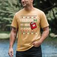 I Closed My Book To Be Here Ugly Christmas Sweater Men's Comfort Colors T-Shirt Mustard I Closed My Book To Be Here Ugly Christmas Sweater Men's Comfort Colors T-Shirt Mustard