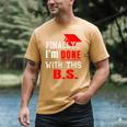 College Graduation T Shirt Senior Finally Done Men's Comfort Colors T-Shirt Mustard