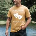 Cool Theater Graduation Tshirt Tragedy And Comedy Masks Men's Comfort Colors T-Shirt Mustard