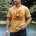 Cute Autumn Gnome Reading Pumpkin Book Lover Men's Comfort Colors T-Shirt Mustard Cute Autumn Gnome Reading Pumpkin Book Lover Men's Comfort Colors T-Shirt Mustard
