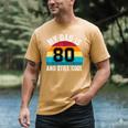 My Dad Is 80 And Still Cool 80th Retro Birthday Dad Daddy Men's Comfort Colors T-Shirt Mustard