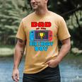 Dad Of The Birthday Boy Video Games Theme Bday Matching Men's Comfort Colors T-Shirt Mustard