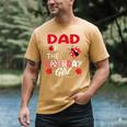 Dad Of The Birthday Girl Family Ladybug Birthday Men's Comfort Colors T-Shirt Mustard