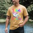 Dad Of The Birthday Girl Skater Roller Skate Family Party Men's Comfort Colors T-Shirt Mustard