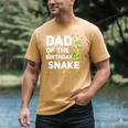 Dad Of The Birthday Snake Themed Birthday Party Men's Comfort Colors T-Shirt Mustard