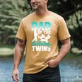 Dad Of The Birthday Twins Celebrate Cute Twin Father Daddy Men's Comfort Colors T-Shirt Mustard