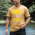 Dad Of A Childhood Cancer Warrior Childhood Cancer Awareness Men's Comfort Colors T-Shirt Mustard