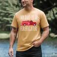 My Dad Is A Firefighter Men's Comfort Colors T-Shirt Mustard