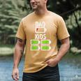 Dad Of Four Low Battery Father Of 4 Kids Dad Men's Comfort Colors T-Shirt Mustard