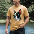 Dad Mom Cool Dog Sunglasses Boston Terrier Men's Comfort Colors T-Shirt Mustard
