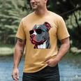 Dad Mom Cool Dog Sunglasses Pitbull Men's Comfort Colors T-Shirt Mustard