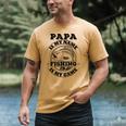 Dad Is My Name Fishing Is My Game Loves Fishing Men's Comfort Colors T-Shirt Mustard