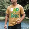 Dad Of The Three Rex Birthday Dinosaur Family Matching Men's Comfort Colors T-Shirt Mustard