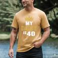 My Daddy Is 40 Years Old 40th Dad's Birthday For Him Men's Comfort Colors T-Shirt Mustard