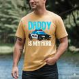 Daddy Is My Hero Police Toddler Police Officer Cop Boys Kids Men's Comfort Colors T-Shirt Mustard