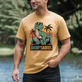 Daddysaurus T Rex Dinosaur Daddy Saurus Family Matching Dad Men's Comfort Colors T-Shirt Mustard