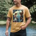 David And Goliath Bible Book Of Samuel King David Comic Men's Comfort Colors T-Shirt Mustard