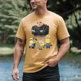 Despicable Me Minions Father's Day 1 Dad Cardboard Sign Men's Comfort Colors T-Shirt Mustard
