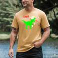 Dinosaur Rawr Diploma Grad Graduate Graduation Men's Comfort Colors T-Shirt Mustard