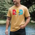 Disney Mickey And Friends Mickey Minnie Dad Collegiate Logo Men's Comfort Colors T-Shirt Mustard