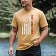 Distressed US American Flag Father Shirt Best Dad Ever Men's Comfort Colors T-Shirt Mustard