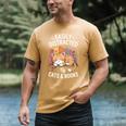 Easily Distracted By Cats And Books Cute Cat Sleeping Girls Men's Comfort Colors T-Shirt Mustard