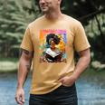 Educated Afro Girl Reading Book Lover History Month Men's Comfort Colors T-Shirt Mustard