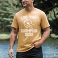 Egg Hunt Champion 2025 First Time Dad Pregnancy Reveal Men's Comfort Colors T-Shirt Mustard