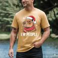 Ew People Capybara Christmas Introvert Holiday Humor Men's Comfort Colors T-Shirt Mustard
