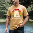 Ew People Introvert Cat Lover Crazy Colorful Cat Lady Men's Comfort Colors T-Shirt Mustard