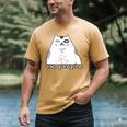 Ew People Introvert Sayings Sarcastic Cat Quote Men's Comfort Colors T-Shirt Mustard