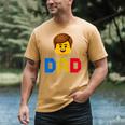 Family Dad Master Builder Building Bricks Blocks Fathers Day Men's Comfort Colors T-Shirt Mustard