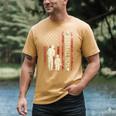 Father's Day Baseball Papa USA Flag Dad Men Baseball Men's Comfort Colors T-Shirt Mustard
