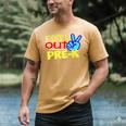 First Day Of School Shirt Peace Out Pre-K Graduation Kids So Men's Comfort Colors T-Shirt Mustard