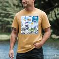 Frutiger Aero Aesthetic Tech Great Wave Of Kanagawa Fishes Raglan Baseball Tee Men's Comfort Colors T-Shirt Mustard Frutiger Aero Aesthetic Tech Great Wave Of Kanagawa Fishes Raglan Baseball Tee Men's Comfort Colors T-Shirt Mustard