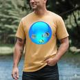 Frutiger Aero Aesthetic Tech Orb Fishes Men's Comfort Colors T-Shirt Mustard