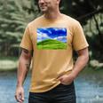 Frutiger Aero Meadow Aesthetic Y2k 2000s Ironic Nostalgic Men's Comfort Colors T-Shirt Mustard
